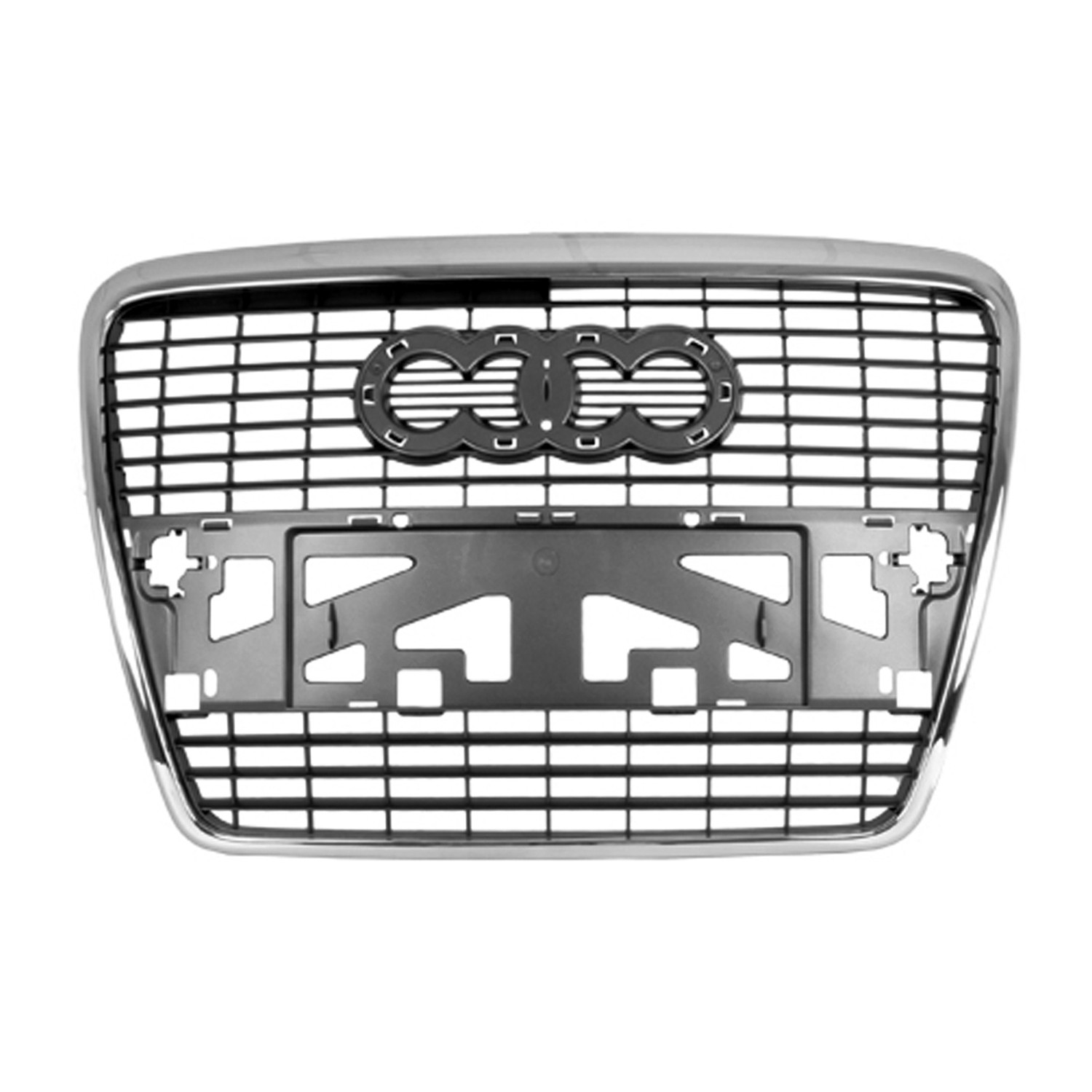 Grille Assembly w/o Park Distance Sensors w/o Sport Pkg for Audi A6 2005–2008