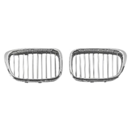 Grille Assembly Left Chrome & Black for BMW 540i Sedan 2001–2003