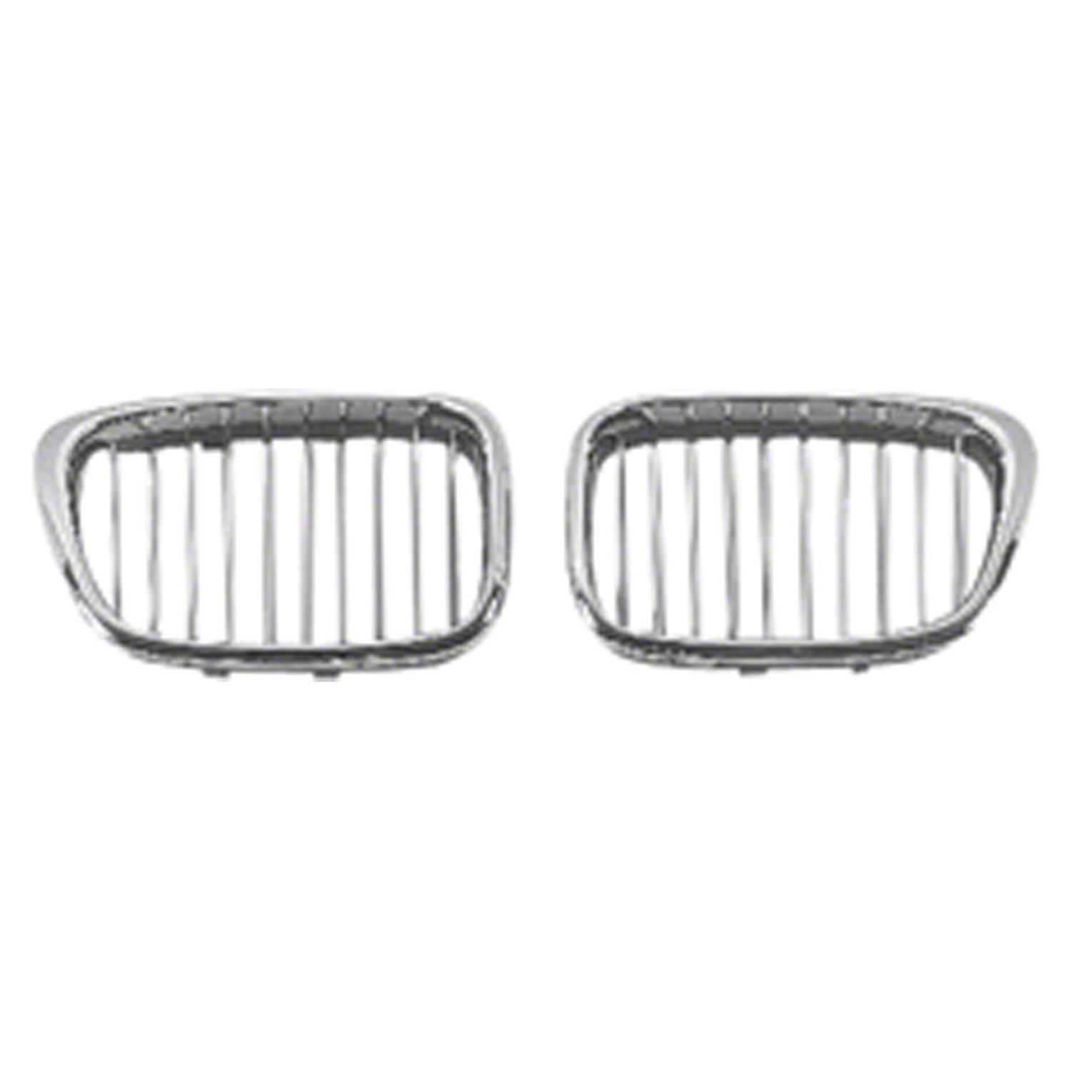 Grille Assembly Left Chrome & Black for BMW 540i Sedan 2001–2003