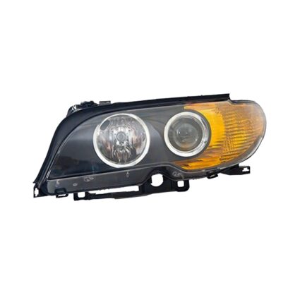 Headlight Assembly Composite Left Halogen w/Yellow Turn Indicator From 3/03 for BMW 325Ci Convertible Coupe 2003–2006