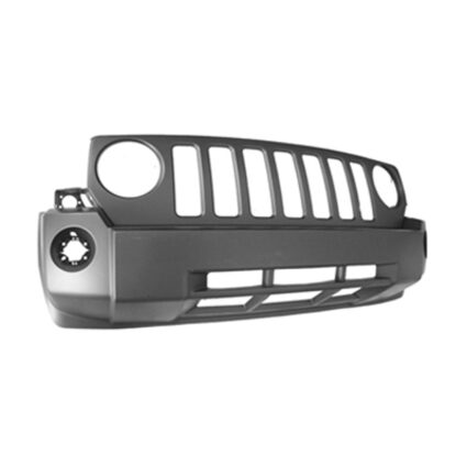 Bumper Cover Front w/o Chrome w/o Tow Hooks Primed CAPA for Jeep Patriot 2007–2010