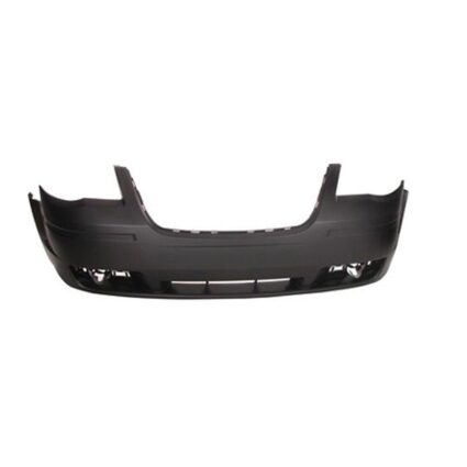 Bumper Cover Front w/o Headlamp Washer w/o Chrome Insert Primed CAPA for Chrysler Town & Country 2008–2010