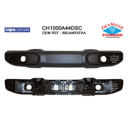 Bumper Cover Front Molded Bumper Molded w/Absorber CAPA for Jeep Wrangler Gladiator