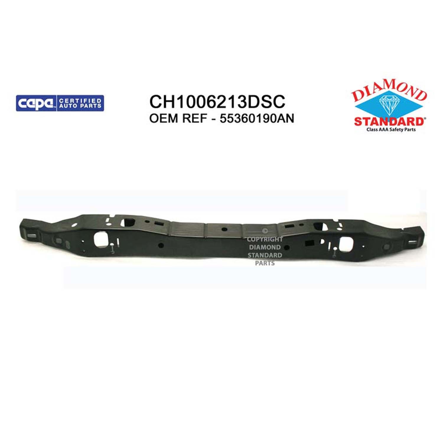Bumper Cover Reinforcement Front Crossmember Steel CAPA for Jeep Liberty Dodge Nitro