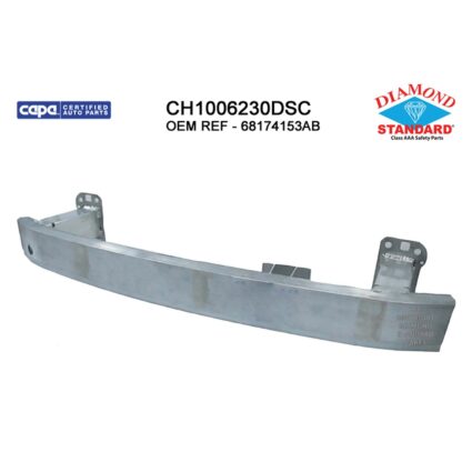 Bumper Cover Reinforcement Front w/Adaptive Cruise Control w/o Tow Hook CAPA for Jeep Cherokee 2014–2018