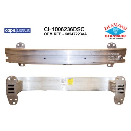 Bumper Cover Reinforcement Front CAPA for Fiat 500X Jeep Renegade