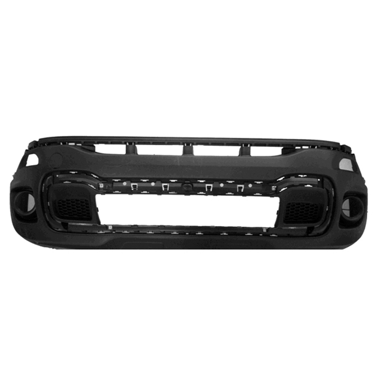 Bumper Cover Front Lower w/Fog Lamps w/o Tow Hooks w/Tow Hook Hole Textured CAPA for Jeep Renegade Trailhawk 2015–2018