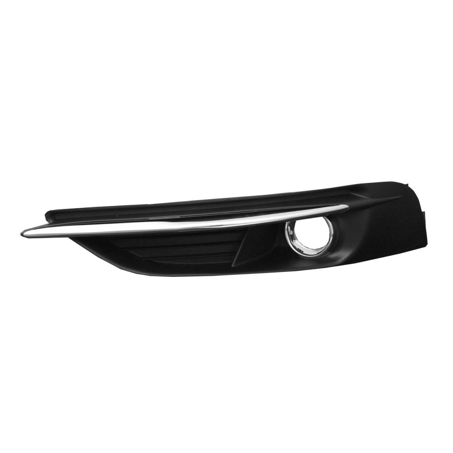 Bumper Insert Front Left Outer Grille w/Fog Lamps Chrome/Black for Chrysler 200 2011–2014