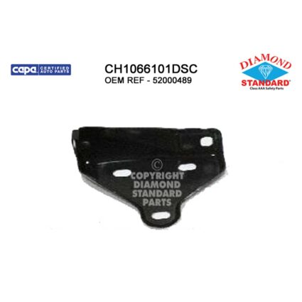 Bumper Bracket Front Left w/o Tow Hook Mounting Arm CAPA for Jeep Cherokee Wagoneer