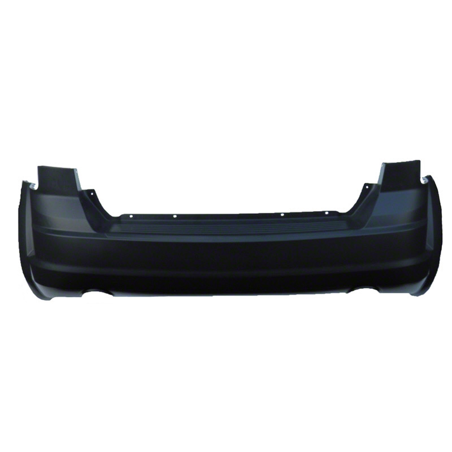 Bumper Cover Rear w/o Fascia 1 Pcs w/o Parking Sensor Dual Exhaust Primed CAPA for Dodge Journey 2009–2020