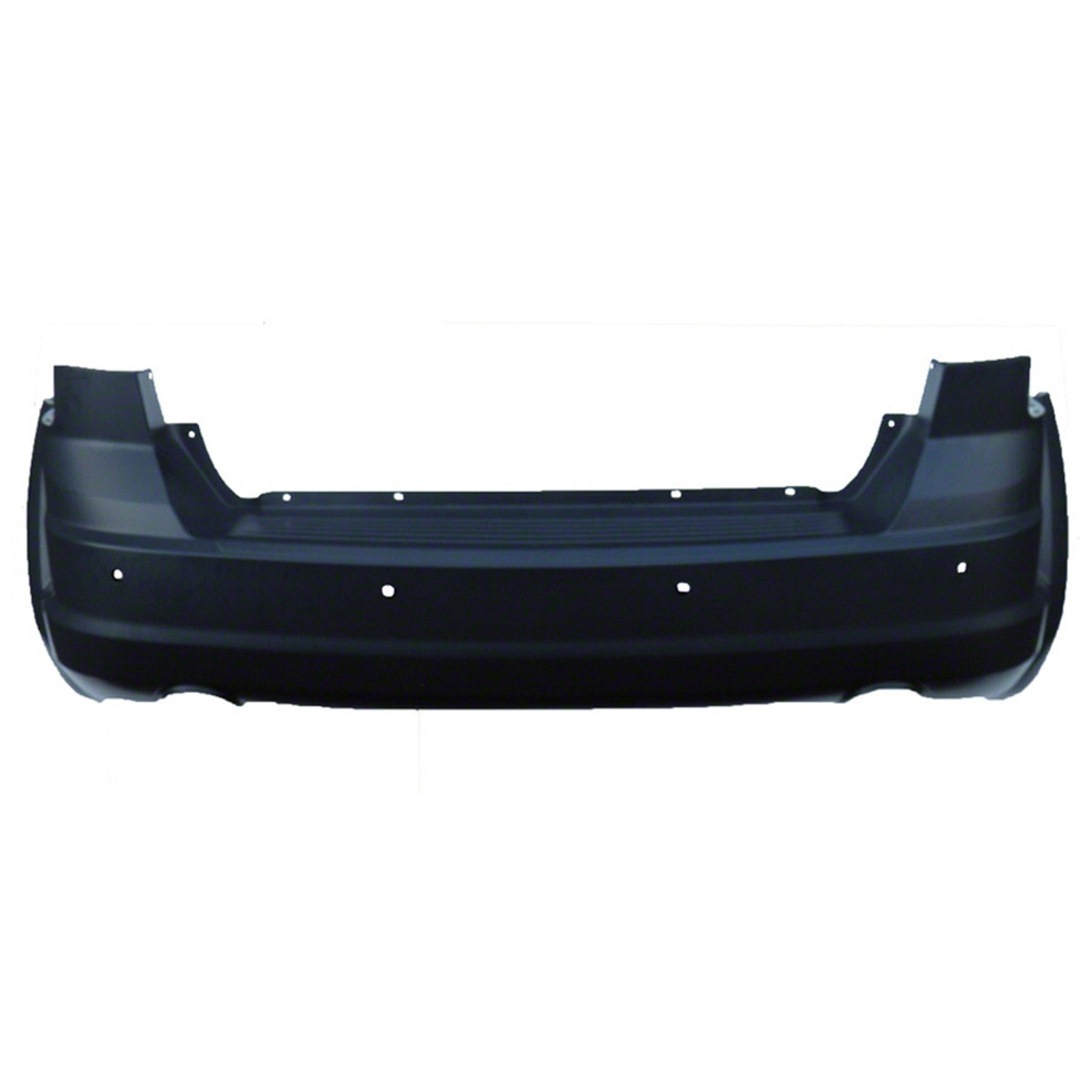 Bumper Cover Rear w/o Fascia 1 Pcs w/Parking Sensor Dual Exhaust Primed for Dodge Journey 2011–2020