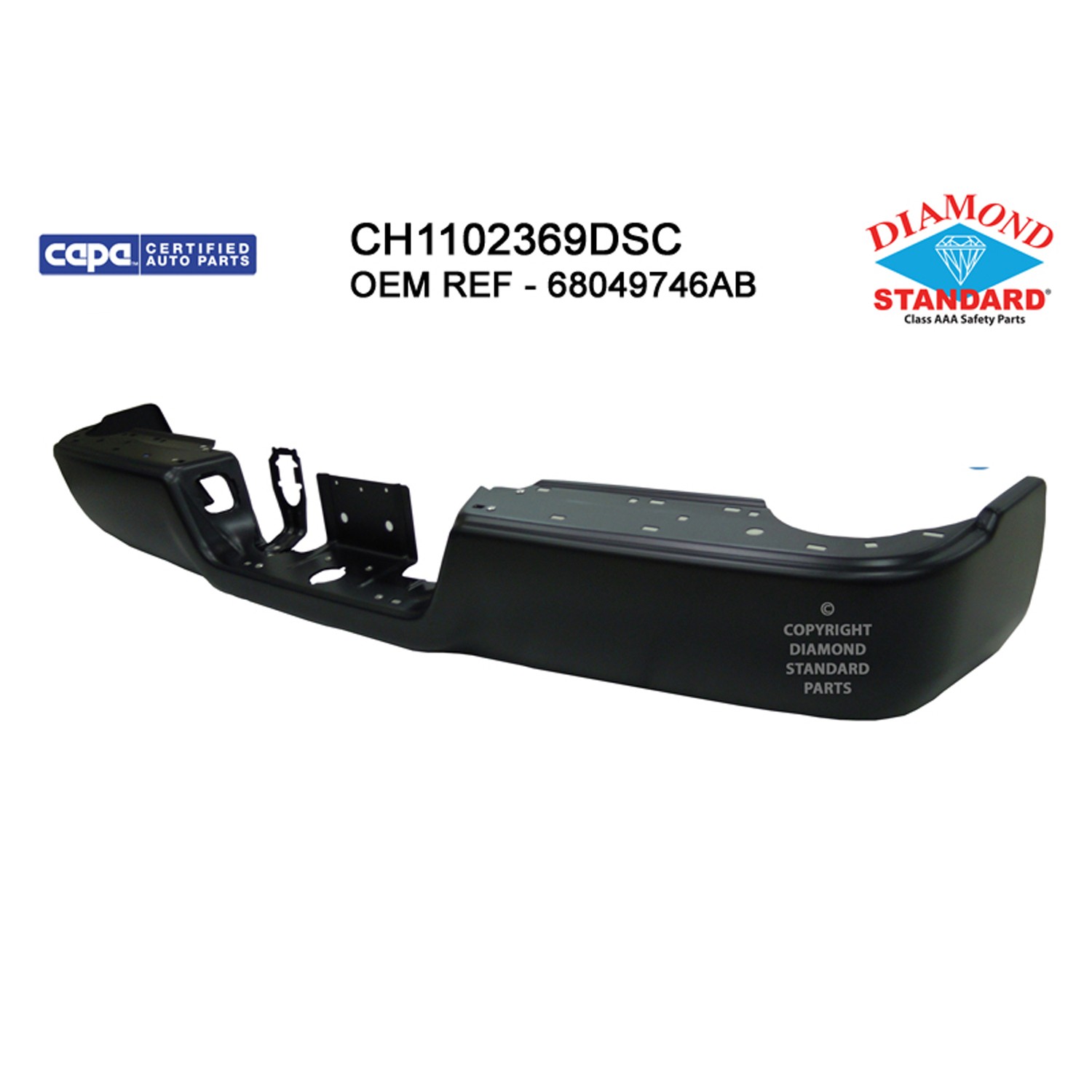 Bumper Face Bar Rear w/o Dual Exhaust w/o Parking Sensor Primed CAPA for Dodge Ram 2500 Ram 3500 Ram 1500 Ram 1500 2500 3500 1500 Classic