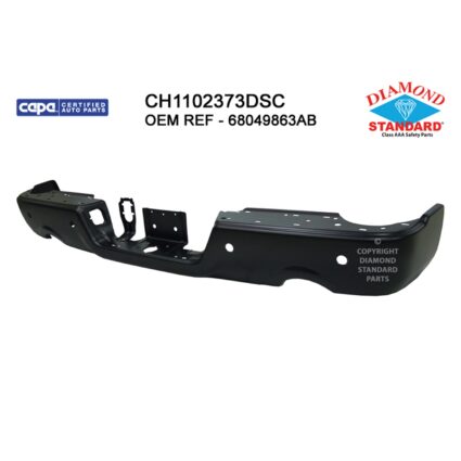 Bumper Face Bar Rear w/Dual Exhaust w/Parking Sensor Primed CAPA for Dodge Ram 1500 Ram 1500 1500 Classic