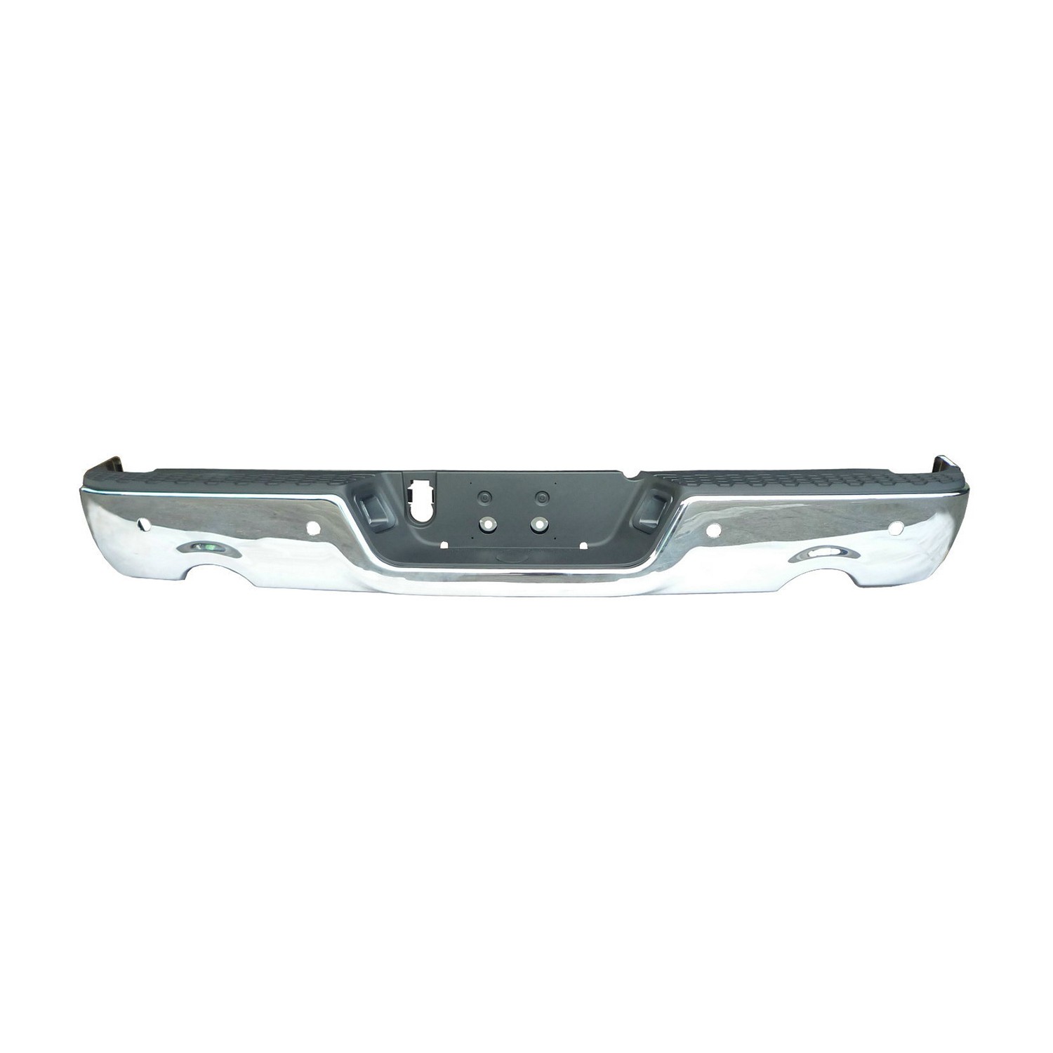 Bumper Assembly Rear w/Dual Exhaust w/Parking Sensor w/Licence Lamps Chrome CAPA for Dodge Ram 1500 Ram 1500 1500 Classic