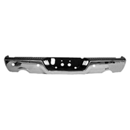 Bumper Assembly Rear w/Dual Exhaust w/Parking Sensor w/Licence Lamps Chrome for Dodge Ram 1500 Ram 1500 1500 Classic