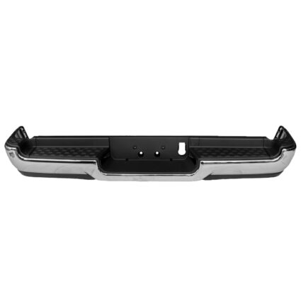 Bumper Assembly Rear Single Exhaust w/o Parking Sensor Chrome for Ram 1500 Limited Laramie Sport Big Horn Lone Star SLT SXT Tradesman Laramie Longhorn HFE Longhorn Laramie Sport ST Hemi Sport Special Service TRX Limited Longhorn TRX Launch Edition Big Horn OffRoad 2019–2024