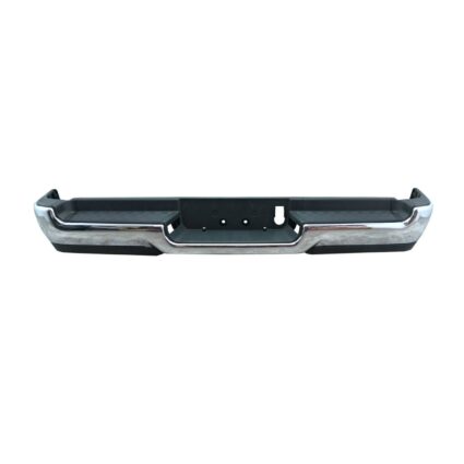 Bumper Assembly Rear Single Exhaust w/o Parking Sensor w/o Lamps Chrome CAPA for Ram 1500 Limited Laramie Sport Big Horn Lone Star SLT SXT Tradesman Laramie Longhorn HFE Longhorn Laramie Sport ST Hemi Sport Special Service Limited Longhorn TRX Launch Edition TRX Big Horn OffRoad 2019–2024