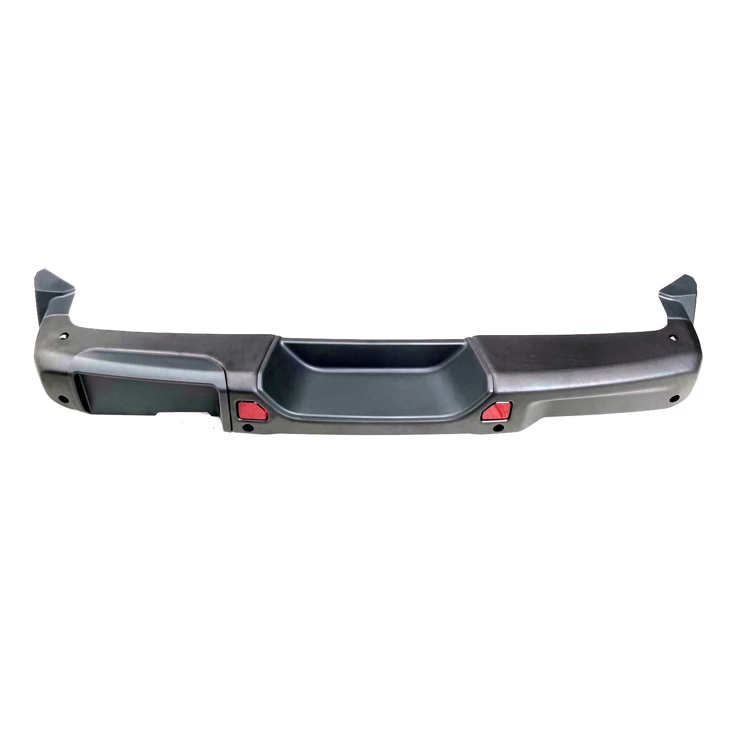 Bumper Assembly Rear w/Parking Sensors w/License Lamps Black Steel for Jeep Wrangler 2018–2024