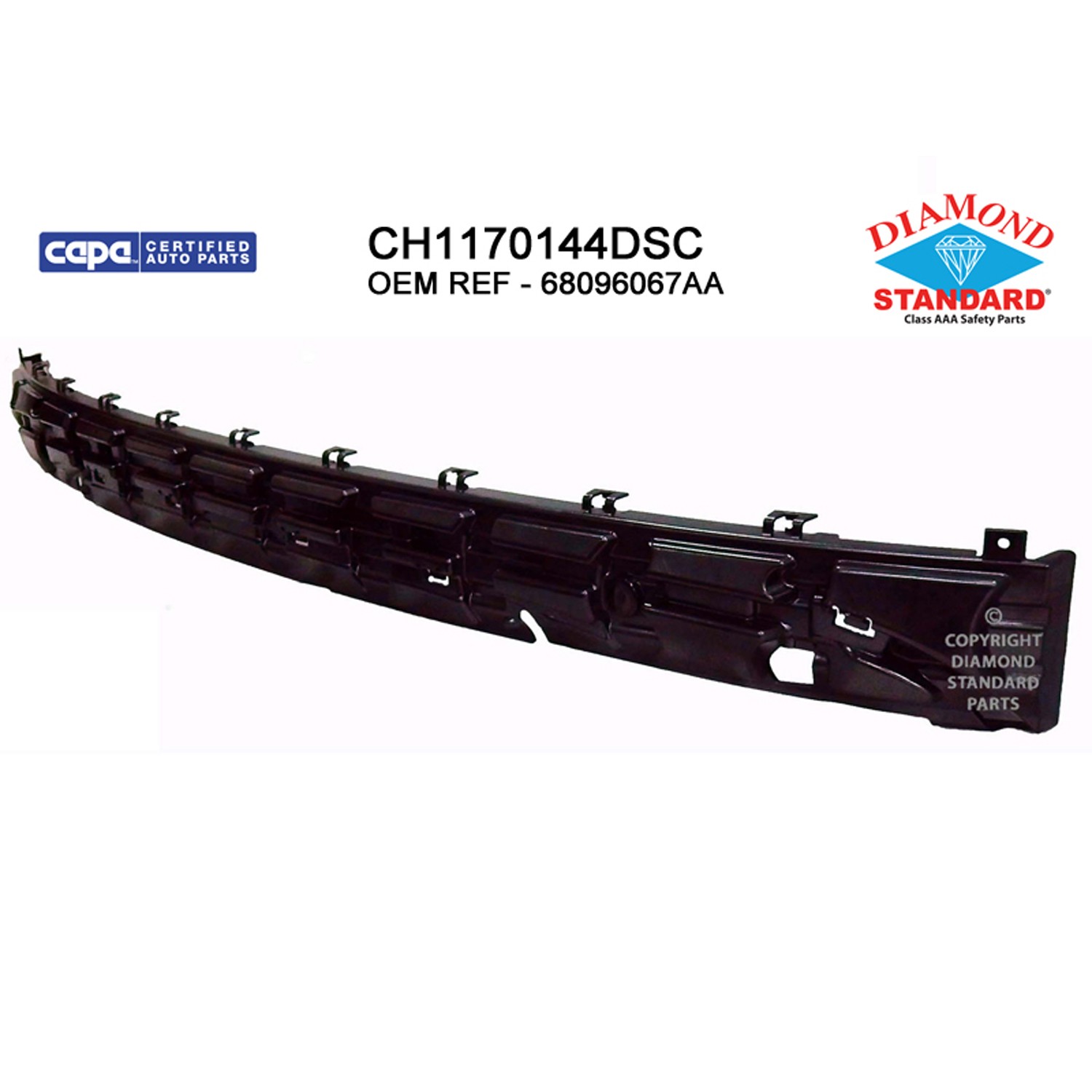 Bumper Impact Absorber Rear CAPA for Chrysler 200 Sedan 2015–2017