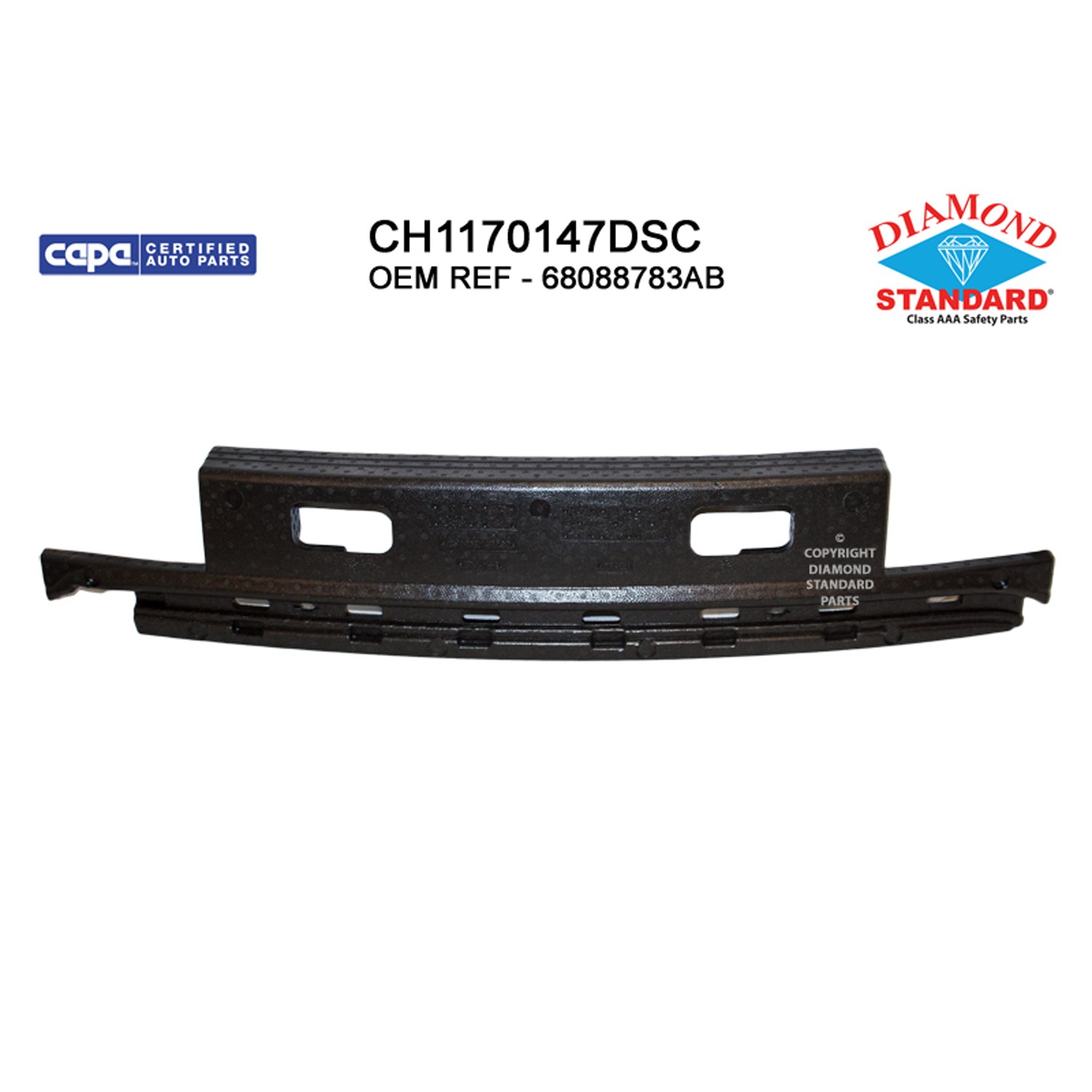 Bumper Impact Absorber Rear w/Fascia Type 1 CAPA for Dodge Journey 2011–2020