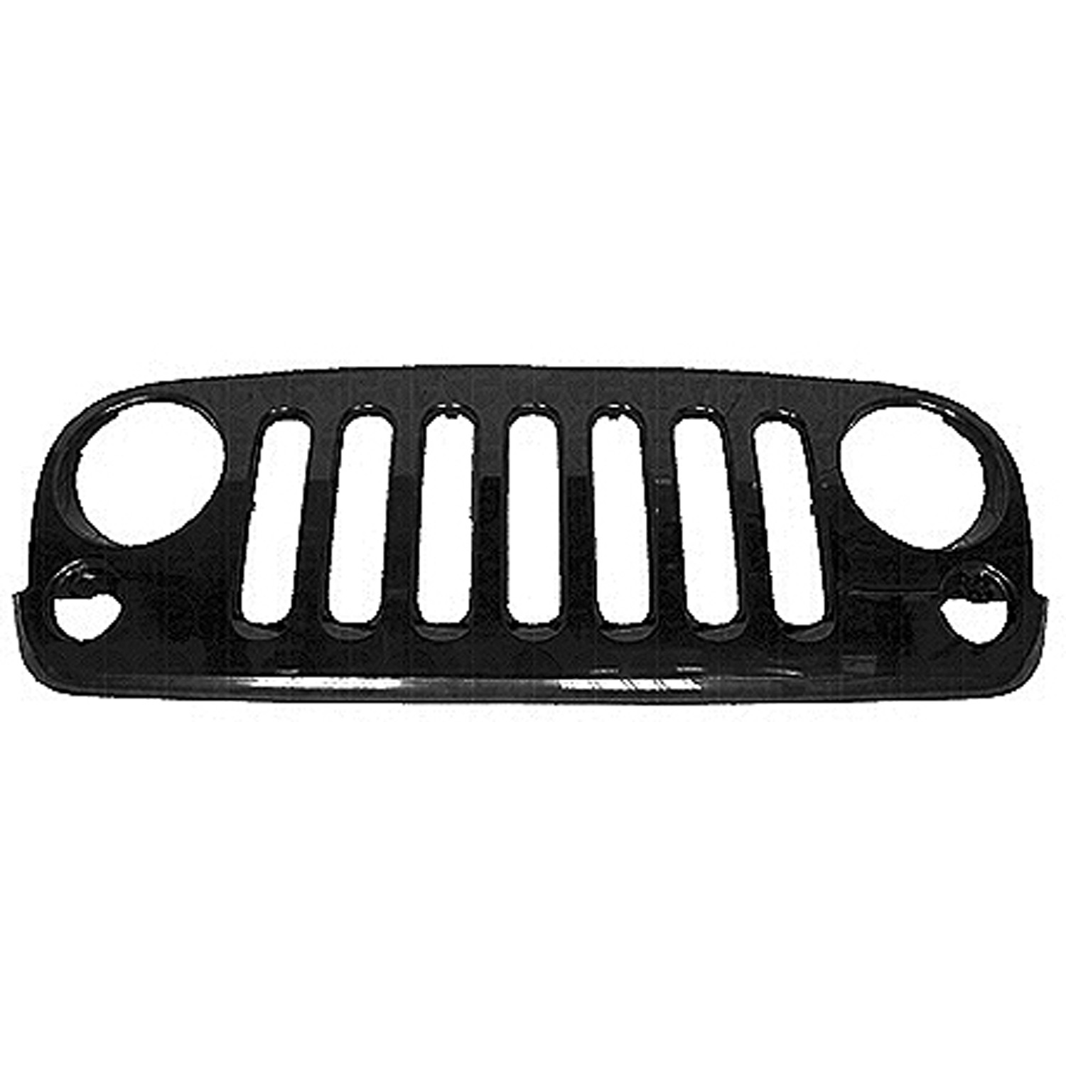 Grille Assembly Matte Black for Jeep Wrangler Wrangler JK