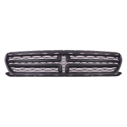 Grille Assembly w/o Hood Scoop Flat Black CAPA for Dodge Charger 2015–2022