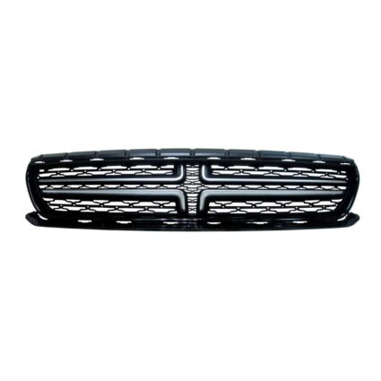 Grille Assembly w/o Hood Scoop w/Chrome Gloss Black for Dodge Charger 2015–2022