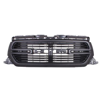 Grille Assembly w/o Surround View Camera Black Grille/Chrome Surround CAPA for Ram 1500 2019–2022