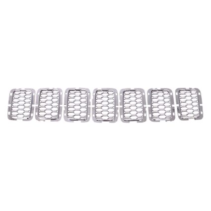 Grille Insert Nner Grille Mesh Chrome Filler for Jeep Grand Cherokee Overland 2017–2021