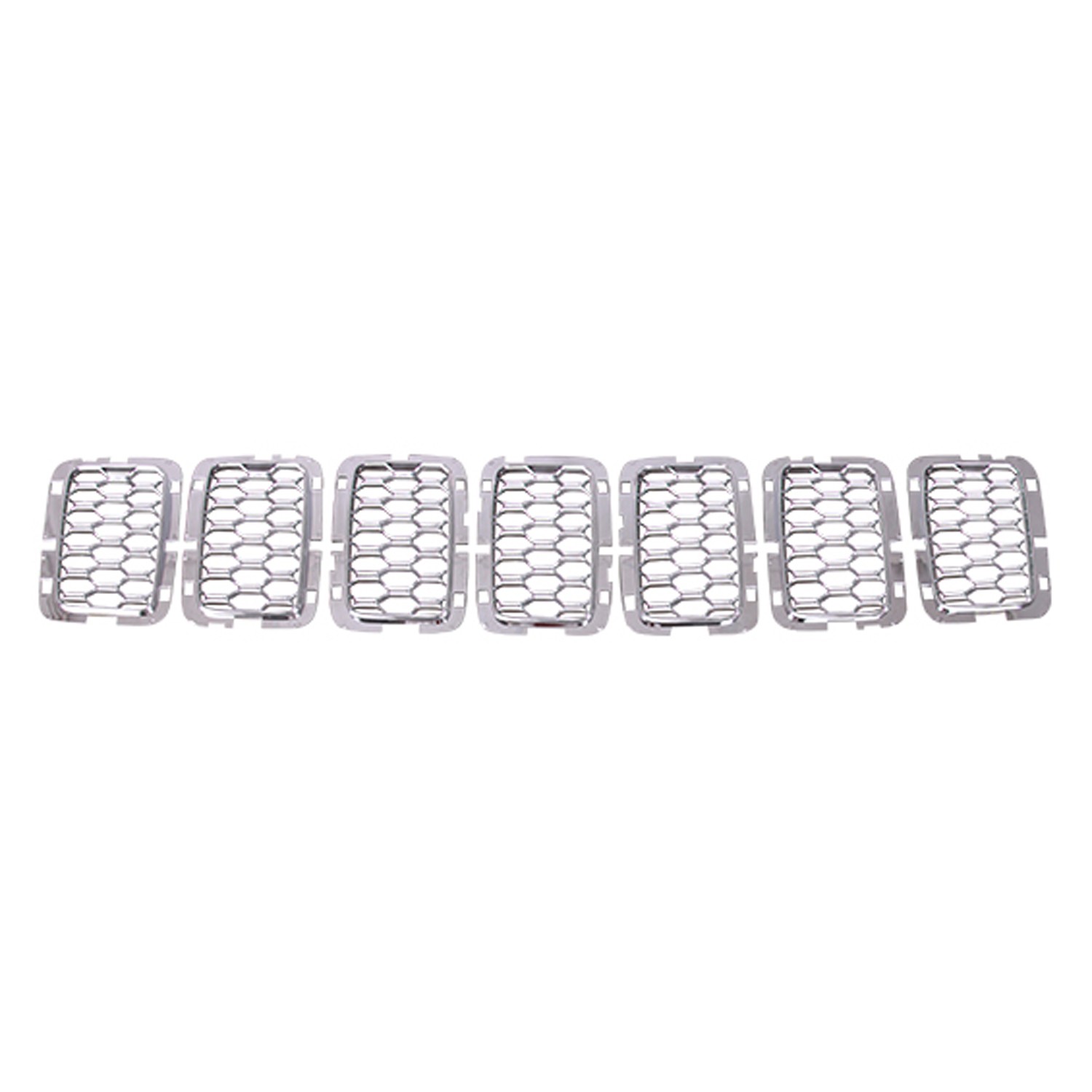 Grille Insert Nner Grille Mesh Chrome Filler for Jeep Grand Cherokee Overland 2017–2021