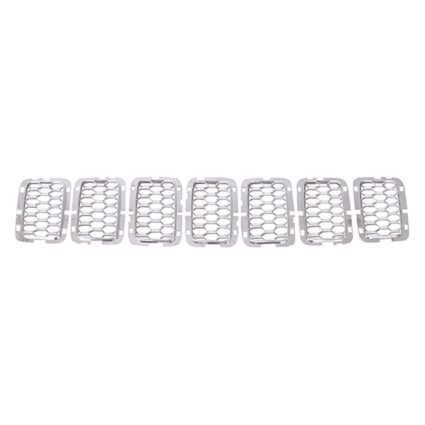 Grille Insert Inner Grille Mesh Chrome Satin Nickel Filler for Jeep Grand Cherokee Summit 2017–2022