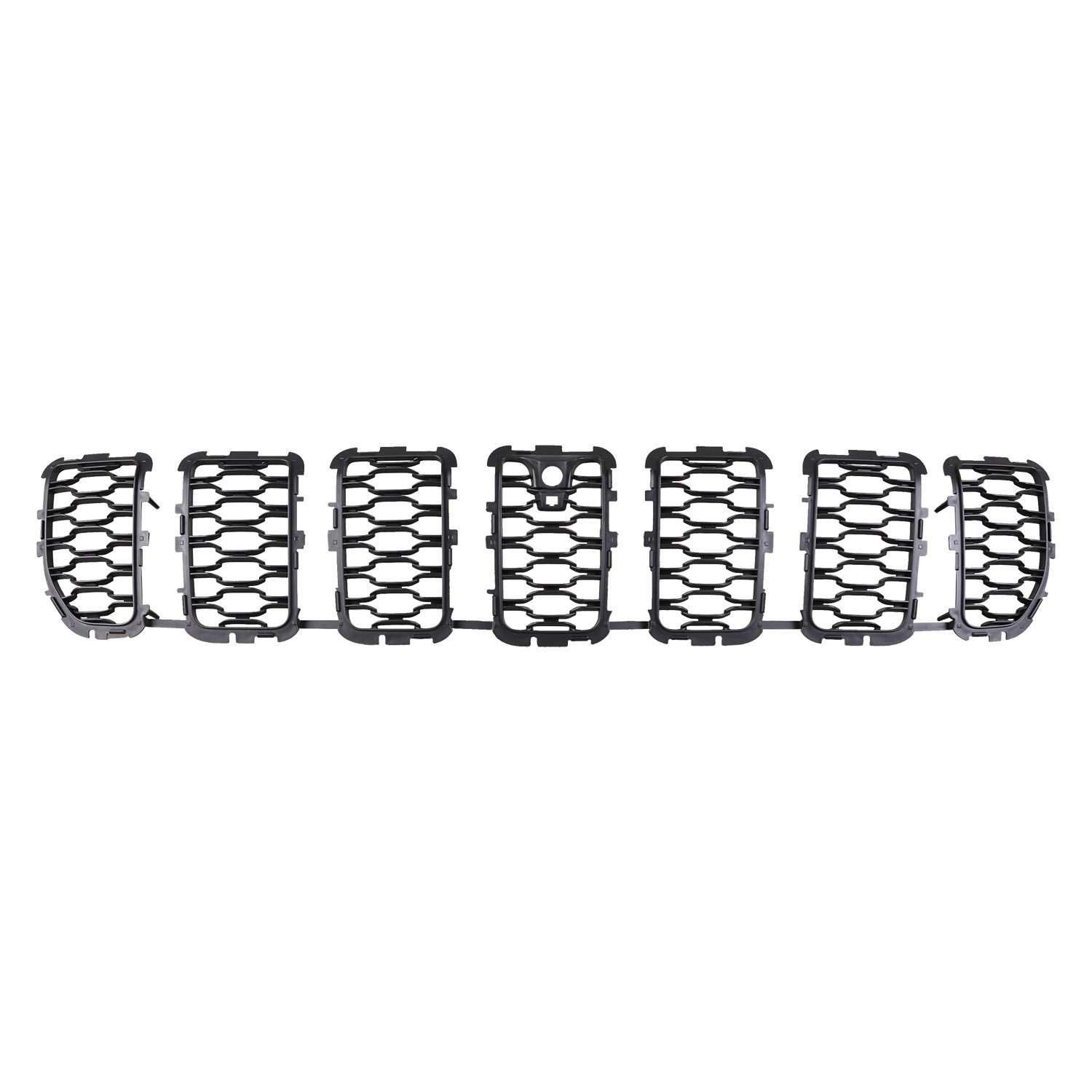 Grille Insert w/o Night Vision w/Surround View Camera Grille Texture Filler for Jeep Grand Cherokee L 2021–2024