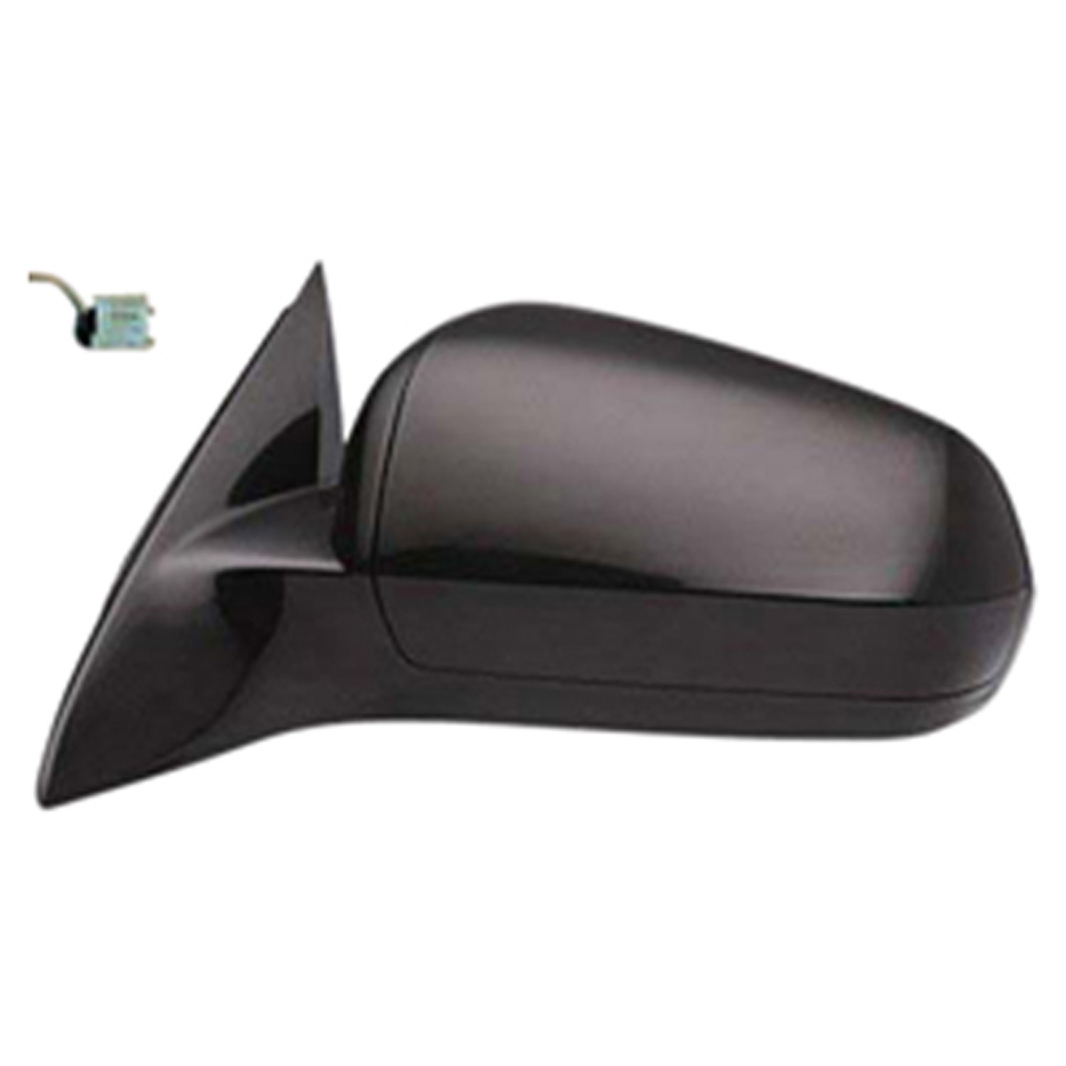 Door Mirror Assembly Left Power w/o Fold-Away Design Flat Black for Chrysler Sebring Sedan 2007–2010
