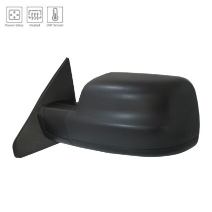 Door Mirror Left Standard Type Black for Ram 1500 2019–2024