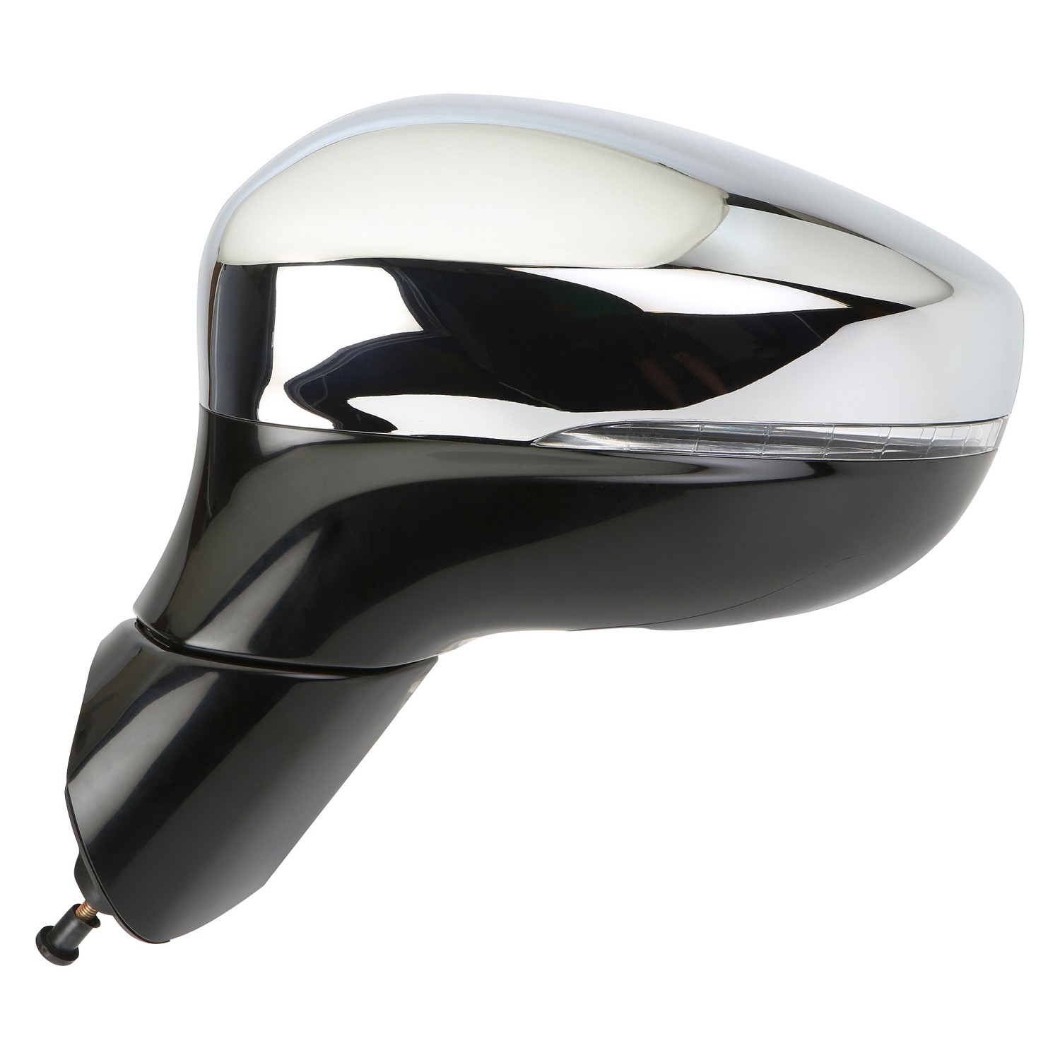 Door Mirror Assembly Left w/Blind Spot Detection w/o Surround View Camera Chrome for Chrysler Pacifica 2019