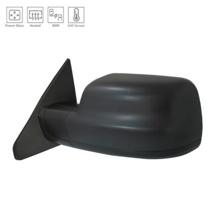 Door Mirror Left Standard Type w/Blind Spot Detection Black for Ram 1500 2020–2024