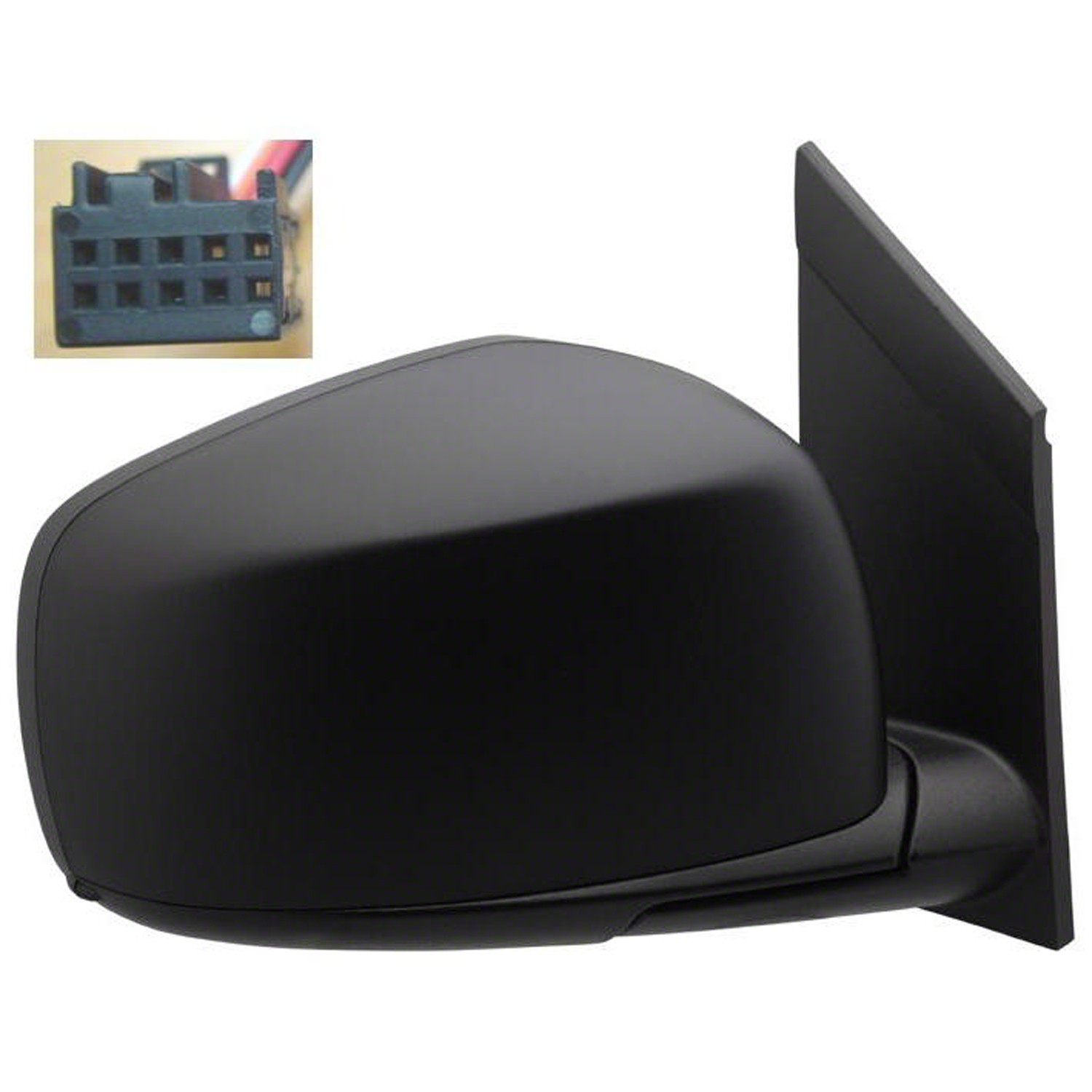 Door Mirror Assembly Right Power Heated Textured Black for Chrysler Town & Country Dodge Grand Caravan