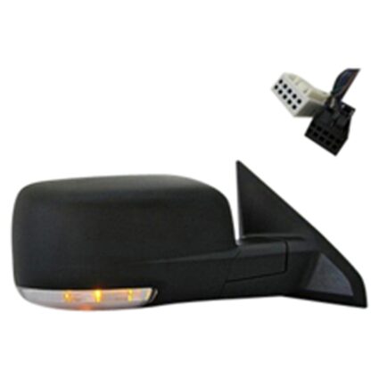 Door Mirror Assembly Right Power Heated w/Signal Lamps Black for Dodge Ram 1500 2009