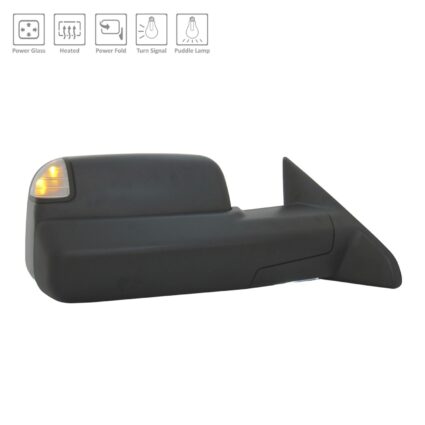 Door Mirror Assembly Right w/o Memory Power-Folding Black for Ram 3500 2015–2018