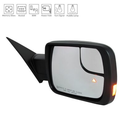 Door Mirror Assembly Right Standard Type w/o S/V Camera w/Blind Spot Detection for Ram 1500 2019–2022
