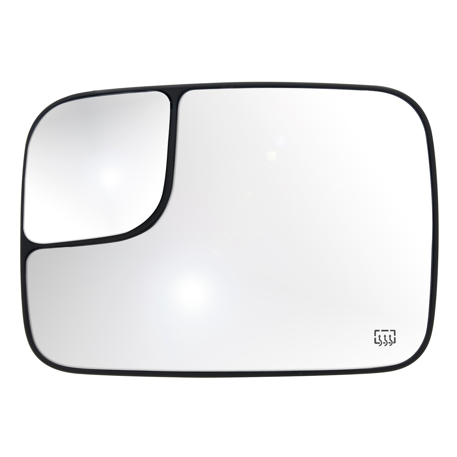 Door Mirror Glass Left Power Heated Flat w/Spot Mirror w/Towing Pkg for Dodge Ram 1500 Ram 2500 Ram 3500