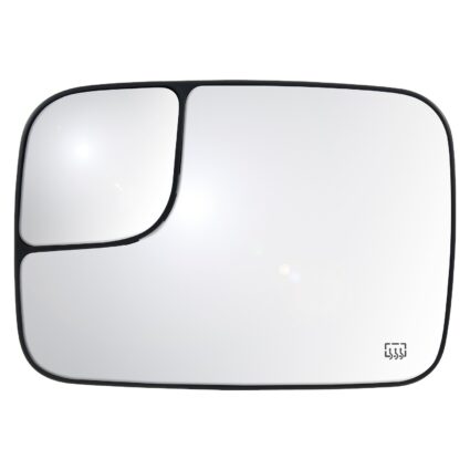 Door Mirror Glass Left Power Heated Flat w/Spot Mirror w/Towing Pkg for Dodge Ram 2500 Ram 1500 Ram 3500