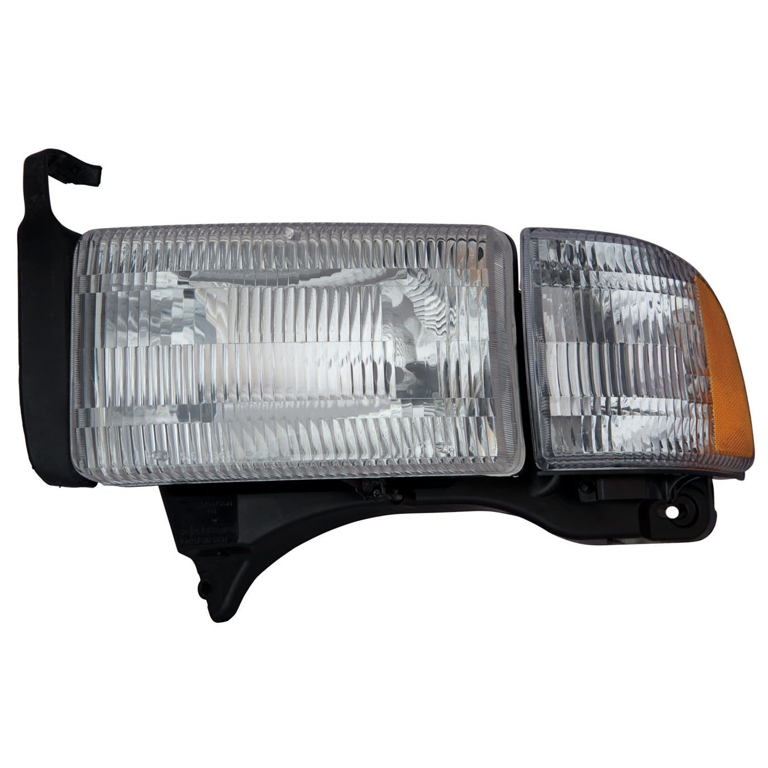 Headlight Assembly Composite Left w/o Sport Pkg Includes Park/Signal/Marker Lamps CAPA for Dodge Ram 2500 Ram 1500 Ram 3500