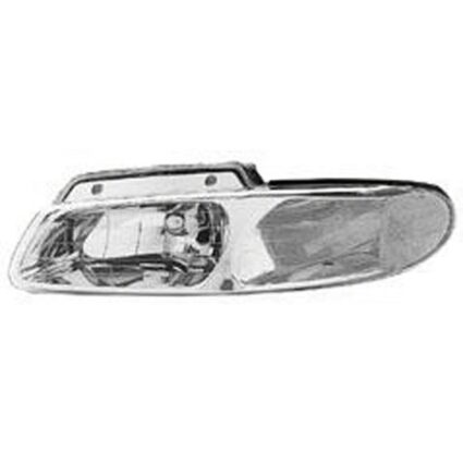 Headlight Assembly Composite Left w/o Quad Headlamps w/o Daytime Running Lights for Dodge Caravan Chrysler Town & Country Plymouth Voyager