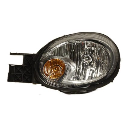 Headlight Assembly Composite Left w/o Headlamp Level System From 5/12/03 w/Chrome Bezel Includes Bulb for Dodge Neon 2003–2005