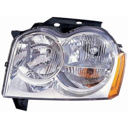 Headlight Assembly Composite Left w/o Bulbs or Sockets CAPA for Jeep Grand Cherokee 2005–2007
