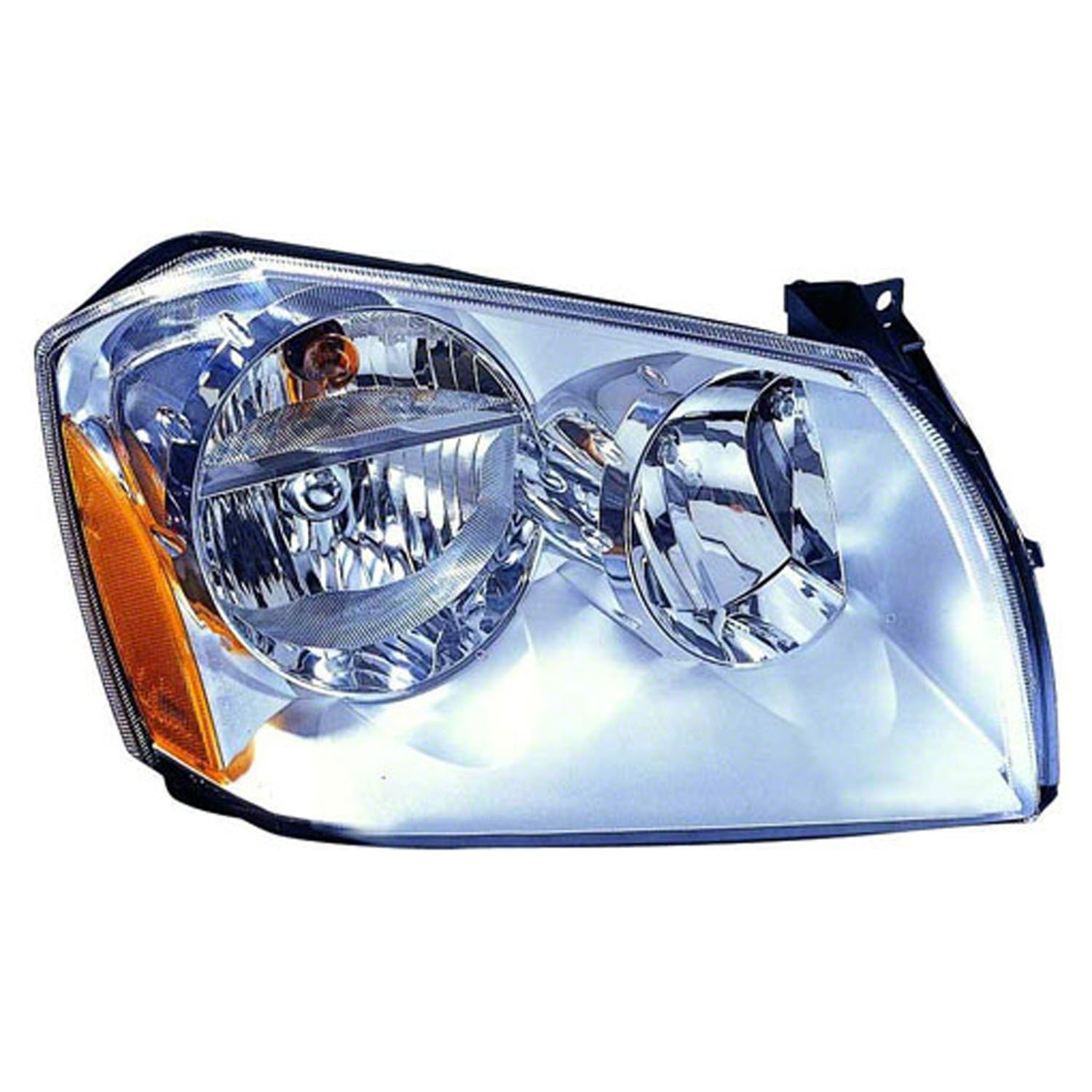 Headlight Assembly Composite Left Chrome Bezel for Dodge Magnum 2005–2007