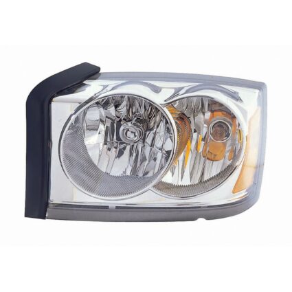 Headlight Assembly Composite Left w/o Black Bezel CAPA for Dodge Dakota 2006–2007