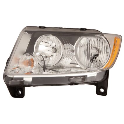 Headlight Assembly Composite Left Halogen CAPA for Jeep Grand Cherokee 2011–2013