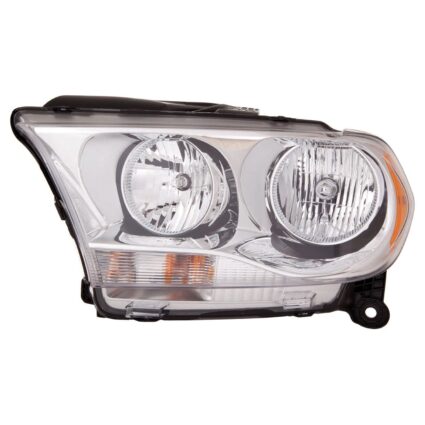 Headlight Assembly Composite Left Halogen Chrome Trim CAPA for Dodge Durango 2011–2013